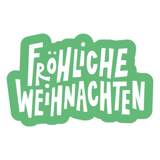 Grüner Aufkleber mit der Aufschrift ?frohliche Weihnachten?. PNG-Design