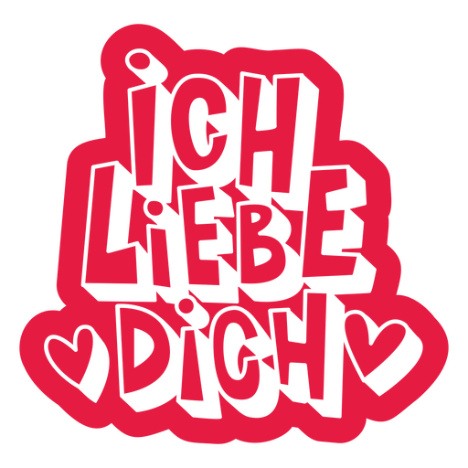 Roter Aufkleber mit der Aufschrift ?ich liebe ich?. PNG-Design