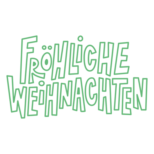 Grüner Schriftzug mit der Aufschrift ?Frohliche Weihnachten?. PNG-Design