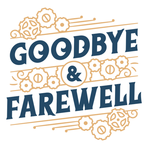 Logotipo de adeus e despedida Desenho PNG