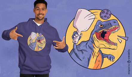 T-rex playing pickleball sport t-shirt design