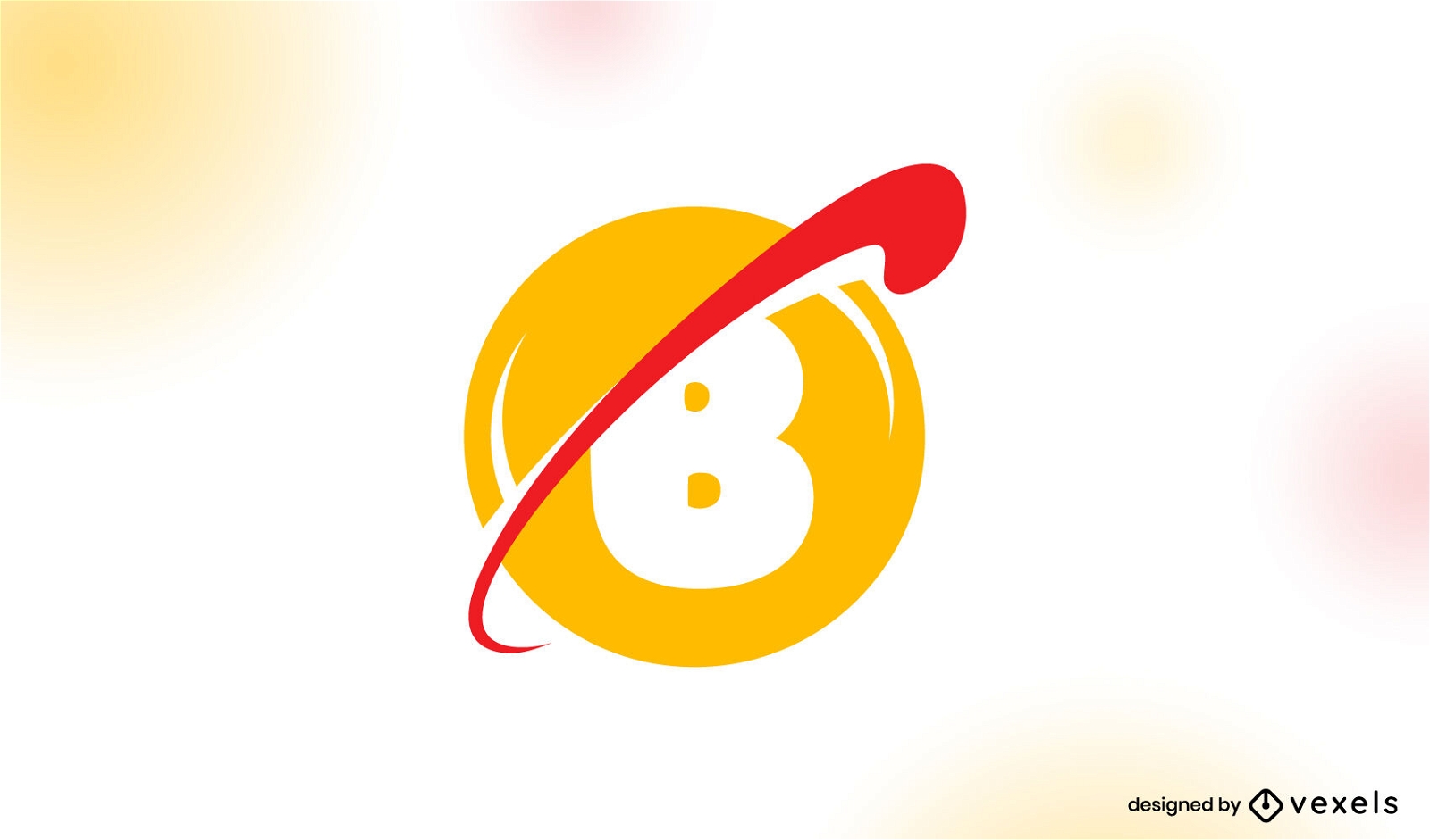 Buchstabe B im gelben Logo-Business-Design