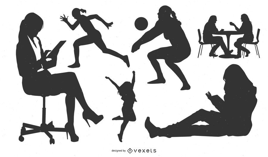 Chica estilo de vida Vector Set 1. Chica estilo de vida Vector Set 1.