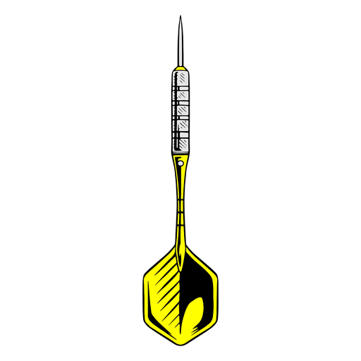 Yellow dart PNG Design