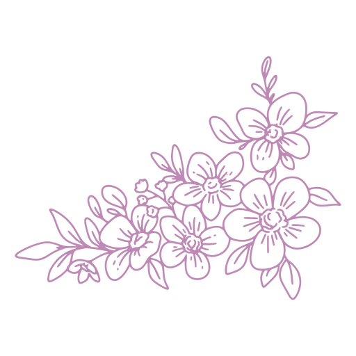 Purple flower design PNG Design