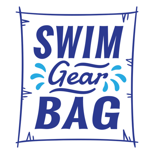 Bolsa de equipo de natación Diseño PNG