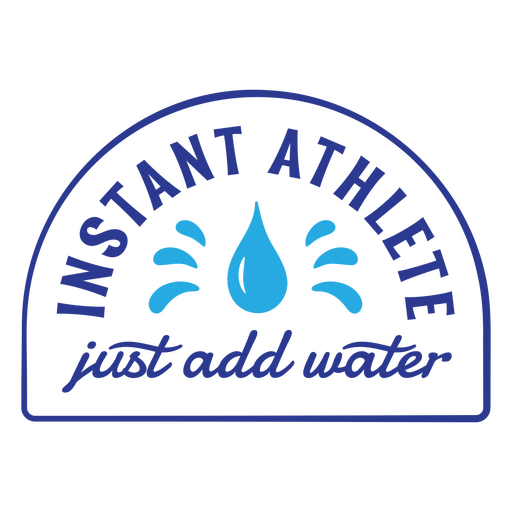 Atleta instantáneo solo agrega agua Diseño PNG