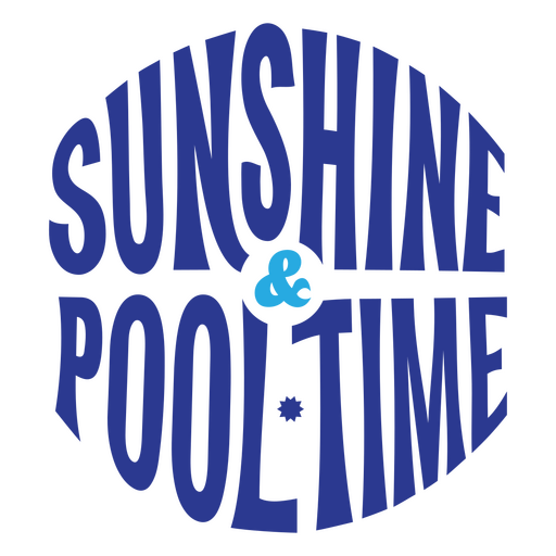 Sonnenschein und Poolzeit PNG-Design