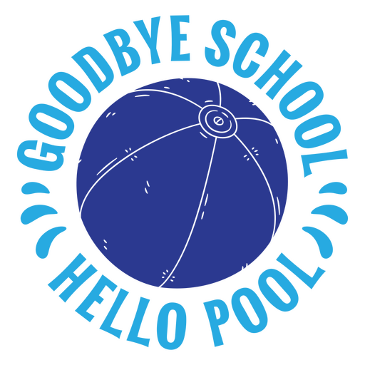 Adiós escuela hola piscina Diseño PNG