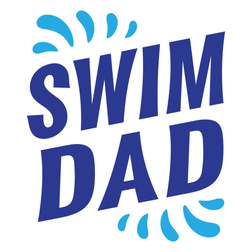 Logotipo de papá nadador Diseño PNG