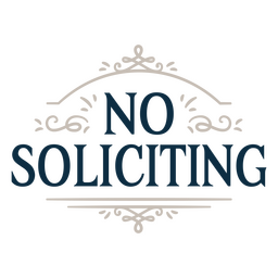 No Soliciting Serif Text PNG & SVG Design For T-Shirts