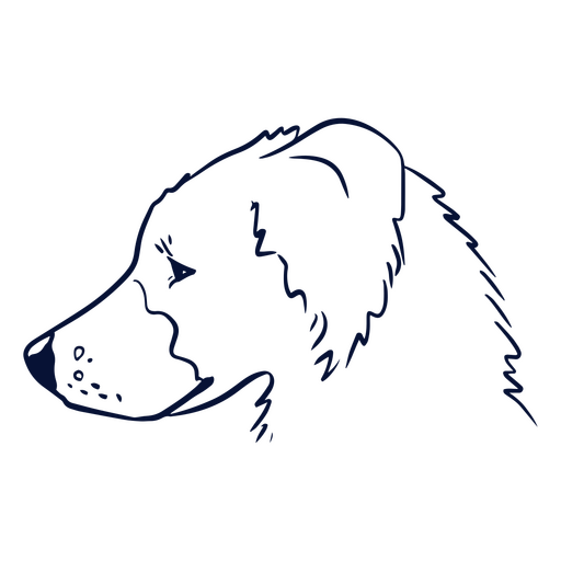 Silhouette eines Hundekopfes PNG-Design