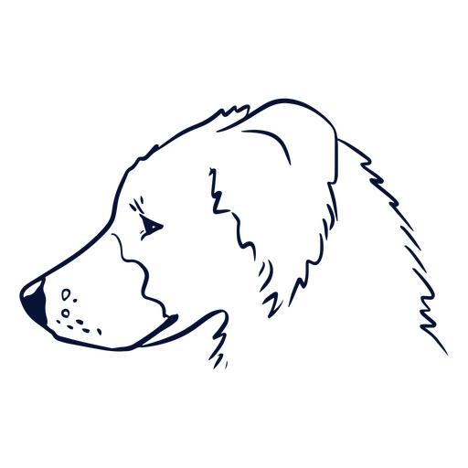 Silhouette of a dog's head PNG Design