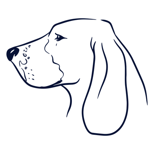 Silhouette eines Hundekopfes PNG-Design