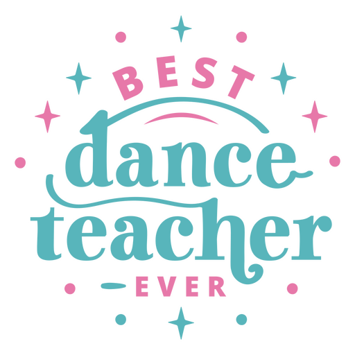 El mejor profesor de baile de todos los tiempos. Diseño PNG