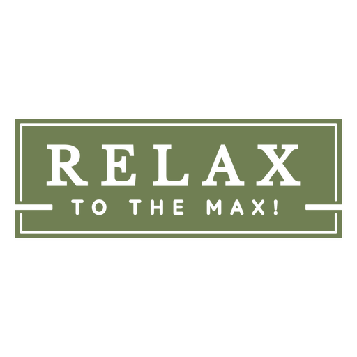 Relax to the max label PNG Design