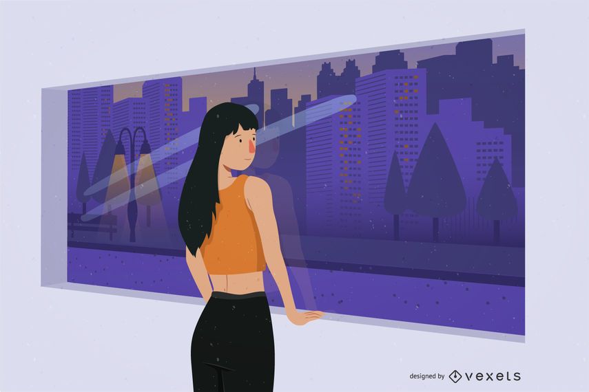 Conjunto de vetores de estilo de vida de menina 2. Conjunto de vetores de estilo de vida de menina 2.