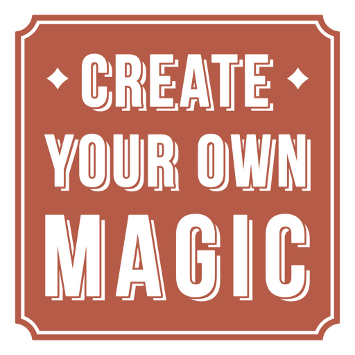 Crea tu propia etiqueta mágica Diseño PNG