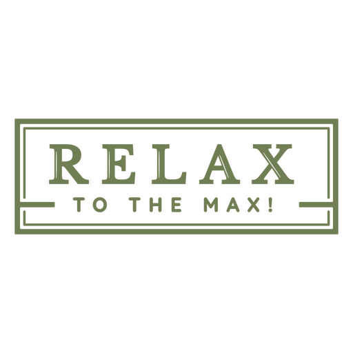 Entspannen Sie sich beim Max-Logo PNG-Design