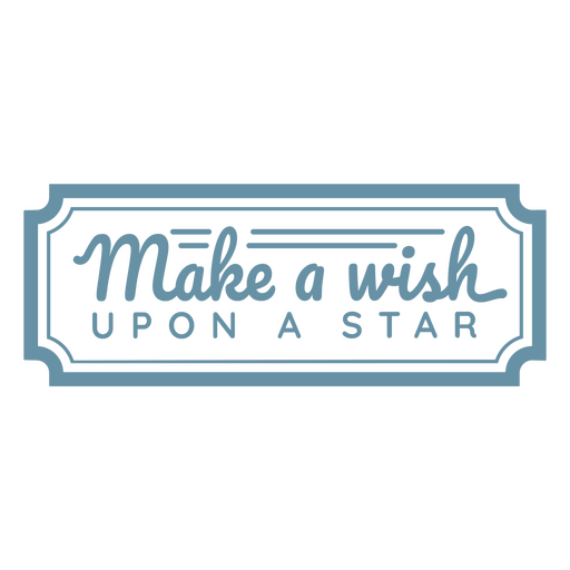 Faça um desejo em uma etiqueta estrela azul Desenho PNG