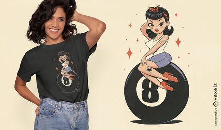 Descarga Vector De Dise o De Camiseta Pin Up Girl Rockabilly