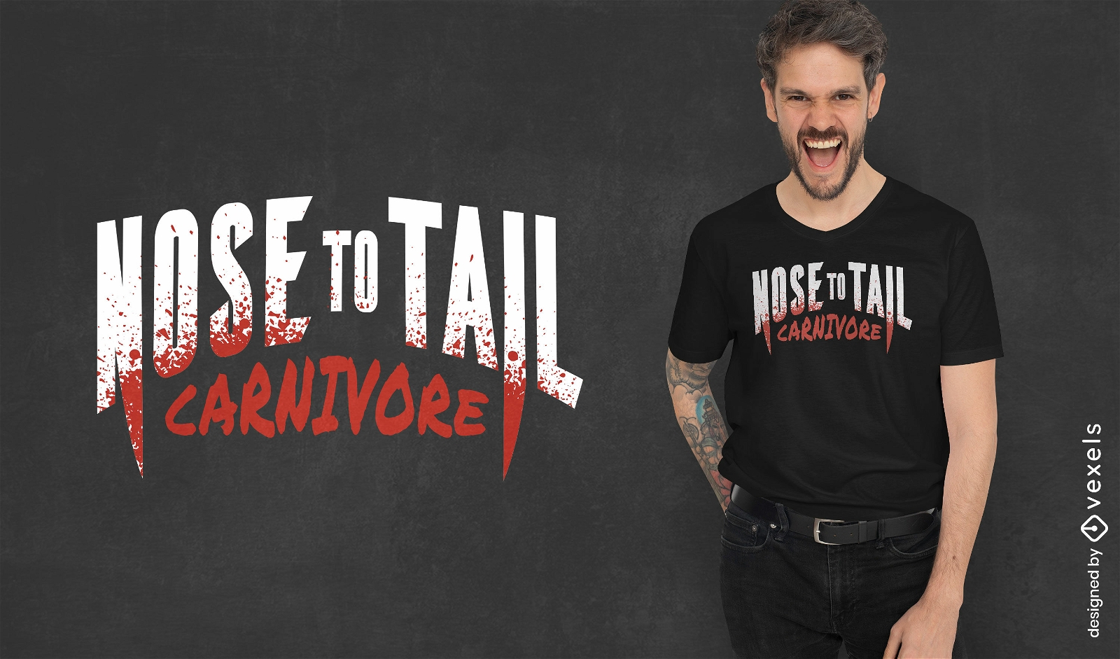 Carnivore quote t-shirt design