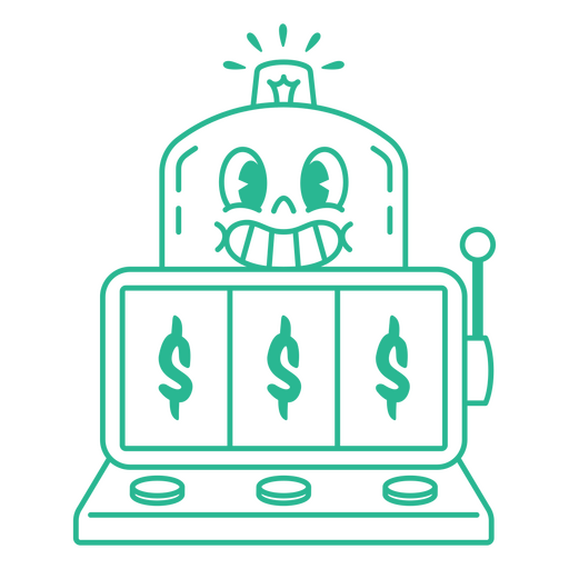 Green slot machine icon PNG Design