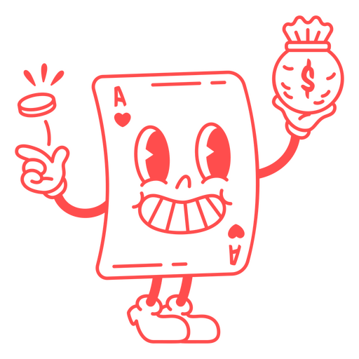 Red playing card with a jack and a queen PNG Design
