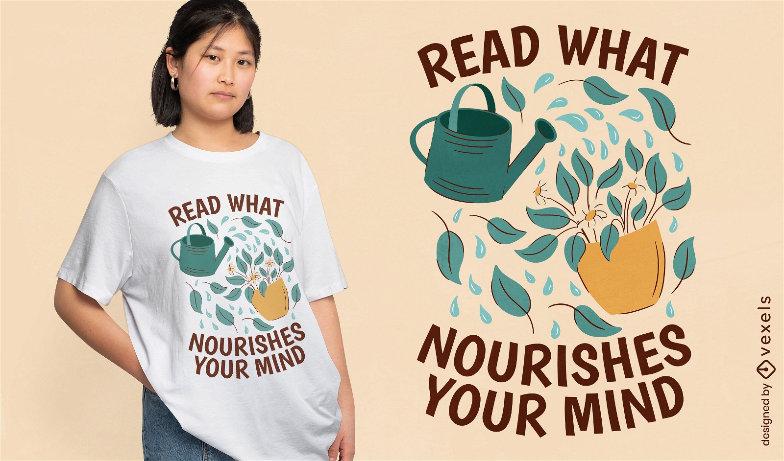 Design de camiseta de planta de casa de citação de leitura