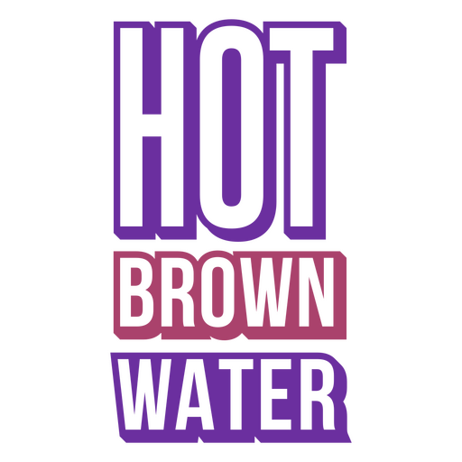 Logotipo de água marrom quente Desenho PNG
