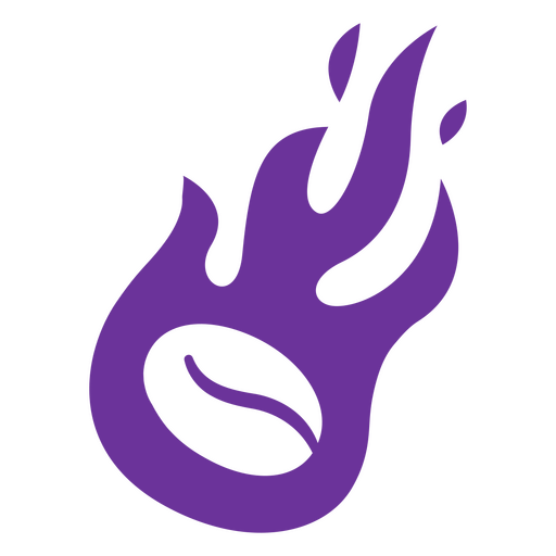 Logotipo de llama morada Diseño PNG