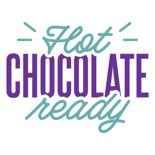 Logotipo listo para chocolate caliente Diseño PNG