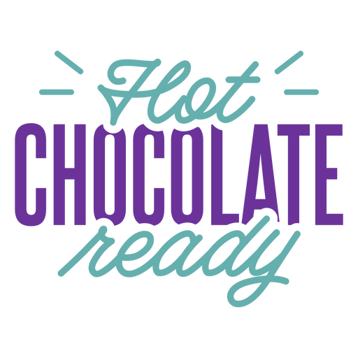 Logotipo pronto para chocolate quente Desenho PNG