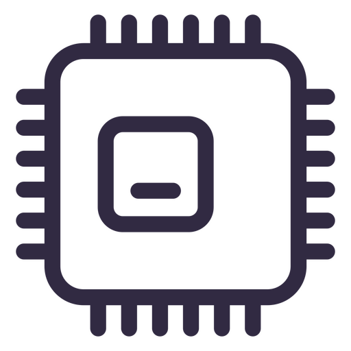 Icono de tecnología de CPU Diseño PNG