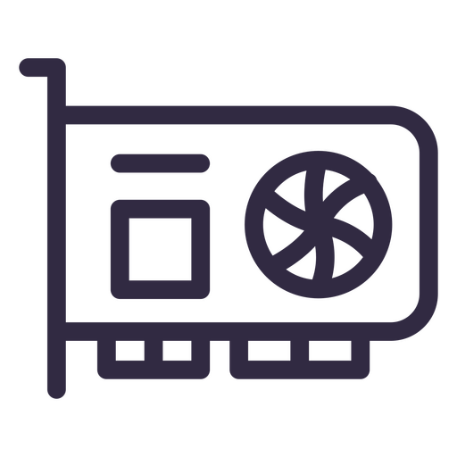 Icon of a computer with a fan on it PNG Design