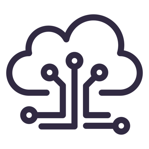 Cloud-Computing-Strichsymbol PNG-Design