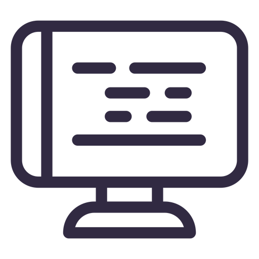 Computer monitor icon stroke PNG Design