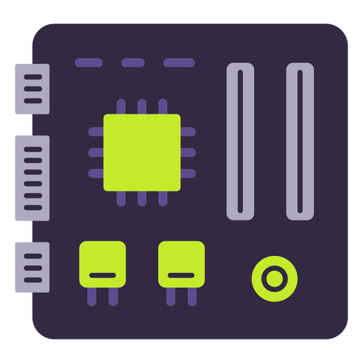 Icono de CPU plano Diseño PNG