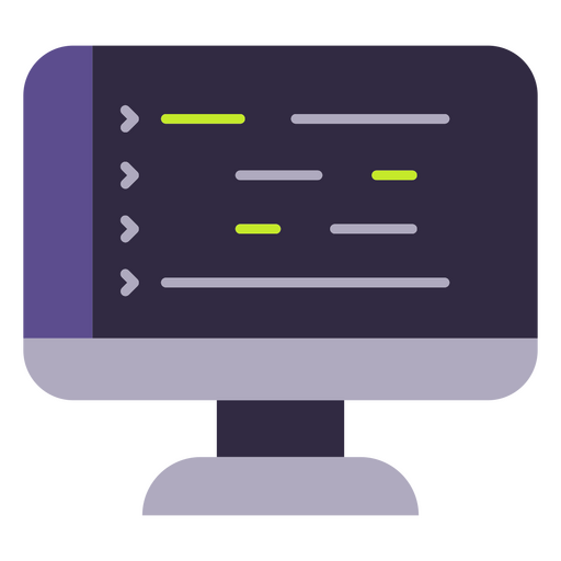 Computer screen with code icon PNG Design