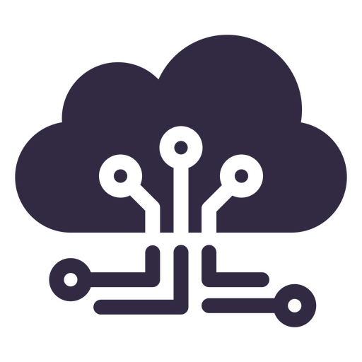 Icono de una nube recortada Diseño PNG