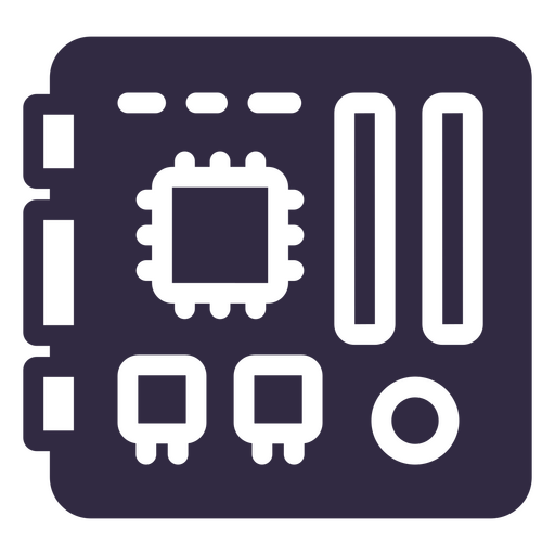 Icono de CPU cortada Diseño PNG