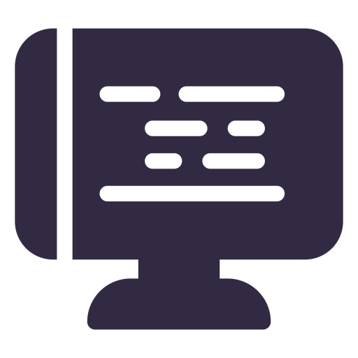 Monitor cut out icon PNG Design