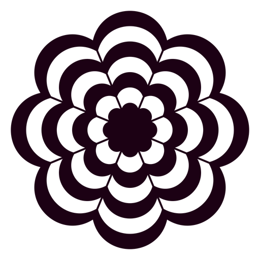 Design gráfico de flores em camadas elegantes Desenho PNG