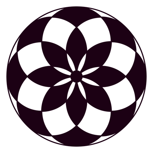 Purple flower of life symbol PNG Design