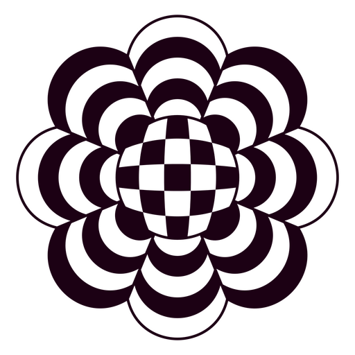 Elegantes geometrisches Blumenmusterdesign PNG-Design