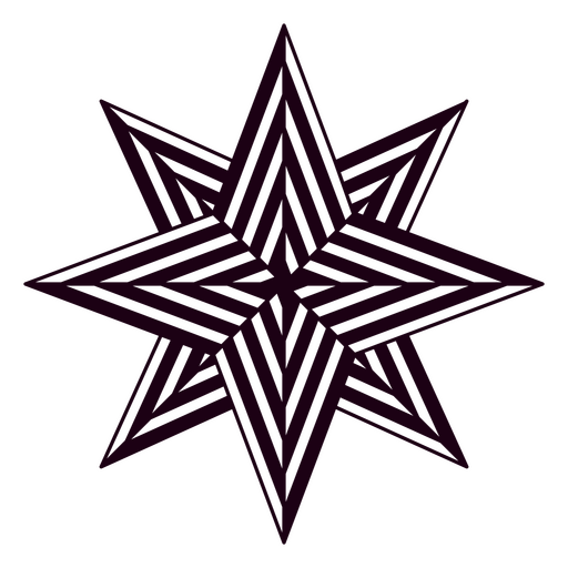 Diseño de estrella geométrica intrincada Diseño PNG
