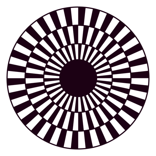 Círculo negro y morado con un sol en el medio. Diseño PNG