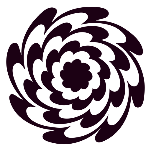 Logotipo en espiral negro y morado. Diseño PNG