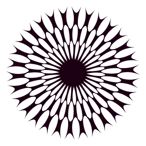 Design intrincado de padrão sunburst Desenho PNG