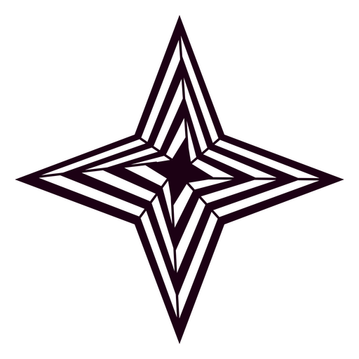 Stylish geometric star design PNG Design